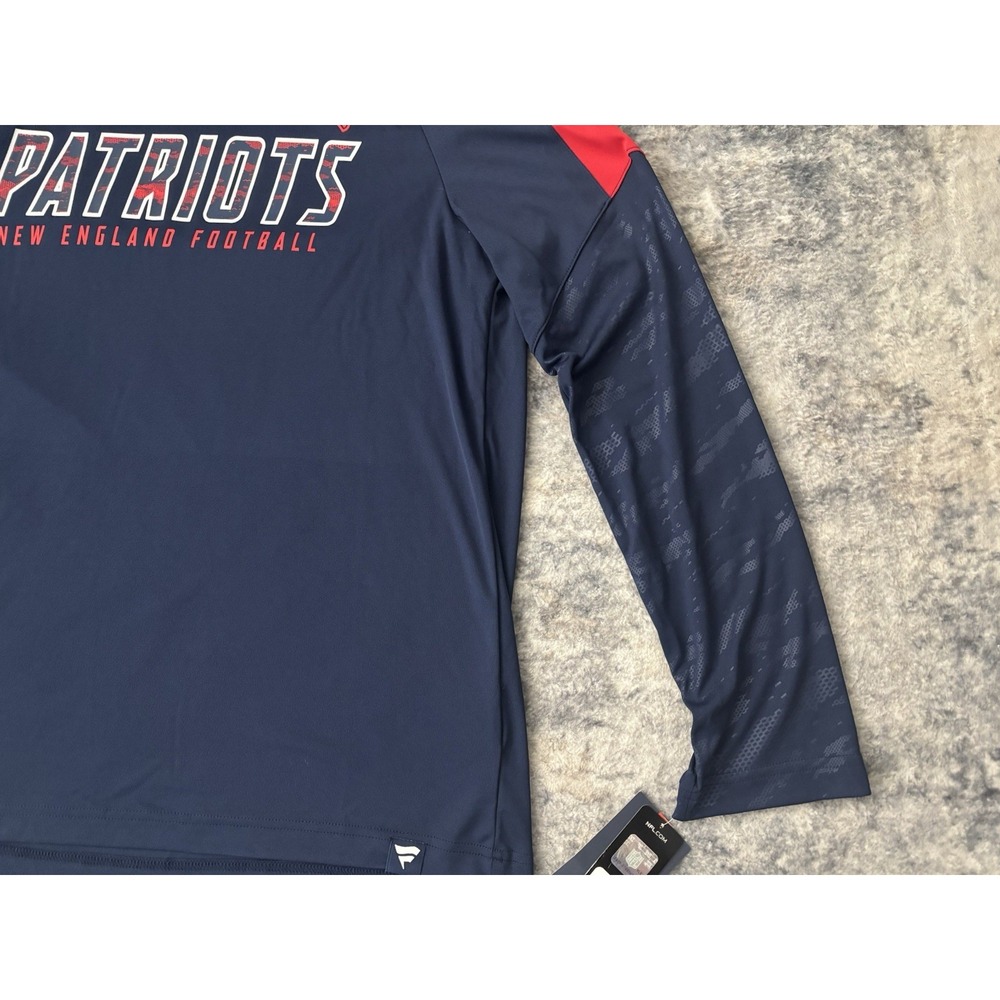New England Patriots Fanatics Shirt Blue Camo Long Sleeve Stealth Defender L NWT - Picture 6 of 12